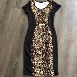 Annabelle Cheetah Leopard Contour Dress